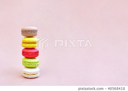 macaroons on the pink background space for text macaroons on the pink background space for text 40568418