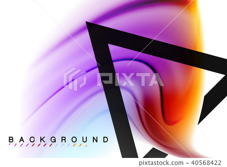 Swirl fluid flowing colors motion effect, holographic abstract background 40568422