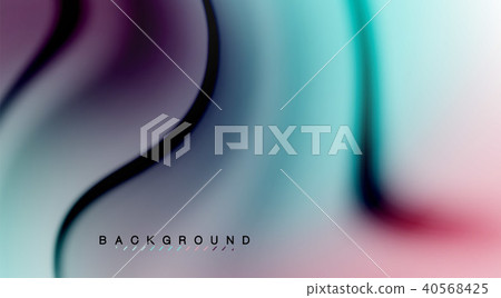 Swirl fluid flowing colors motion effect, holographic abstract background 40568425