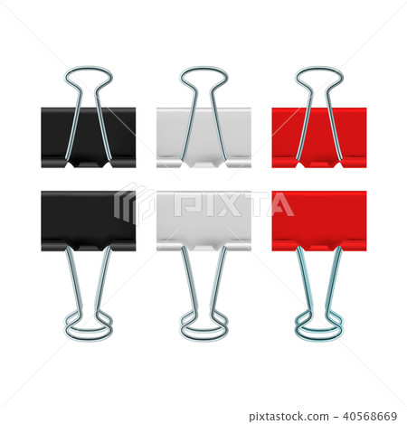 Binder clips icon, realistic style  40568669