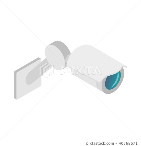 Surveillance camera icon, isometric 3d style  40568671
