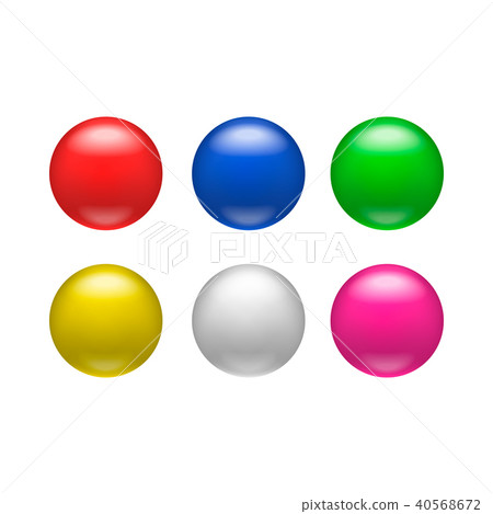 Colorful glossy badges, magnets icon 40568672