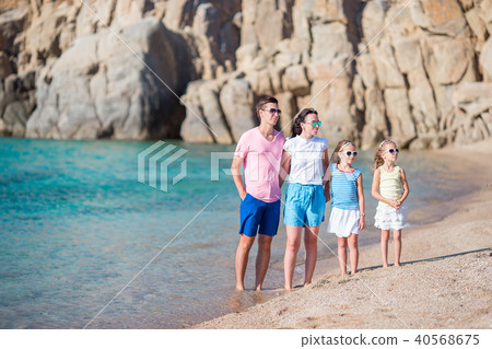 Young beautiful family on vacation in Europe 40568675