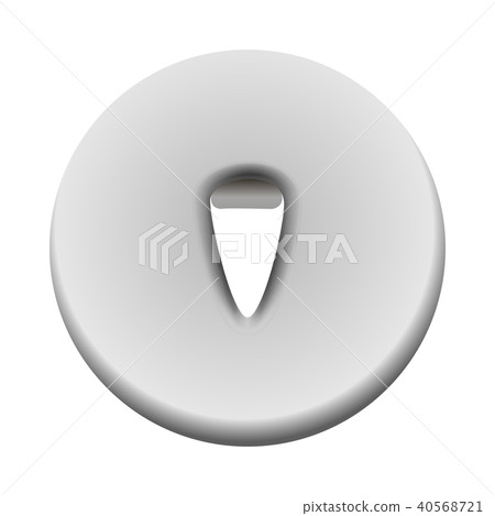 Metal pushpin icon, realistic style  40568721