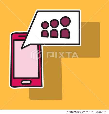 Myspace social network sticker icon.  illustration 40568793