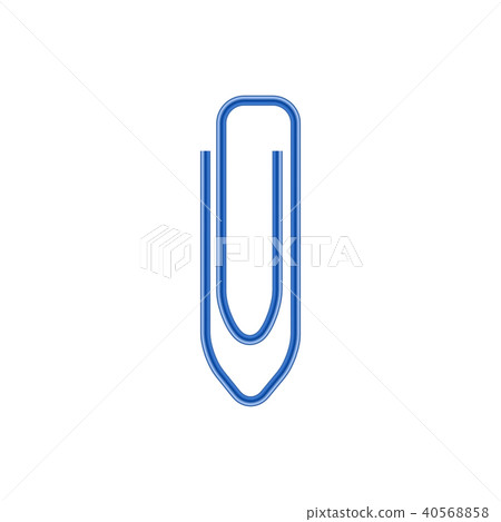 Paper clips icon, realistic style  40568858