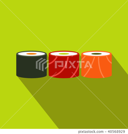 Traditional Japanese food icon, flat style 40568929