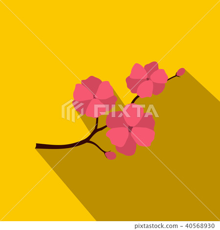 Sakura icon, flat style 40568930