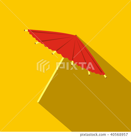 Asian parasol or umbrella icon, flat style  40568957