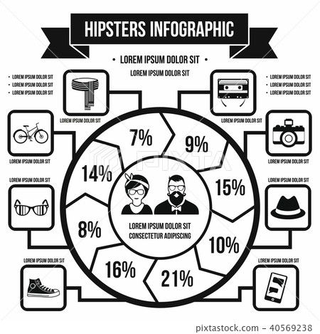 Hipster infographic concept, simple style Hipster infographic concept, simple style 40569238