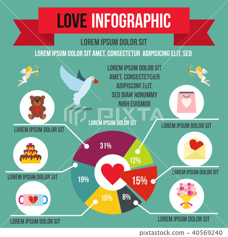 Love infographic, flat style 40569240