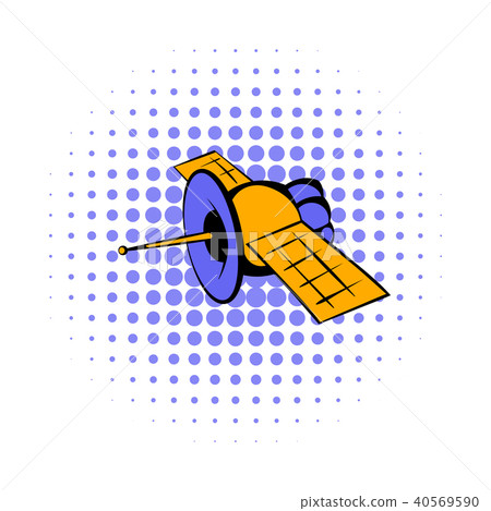 Satellite communications icon, comics style Satellite communications icon, comics style 40569590