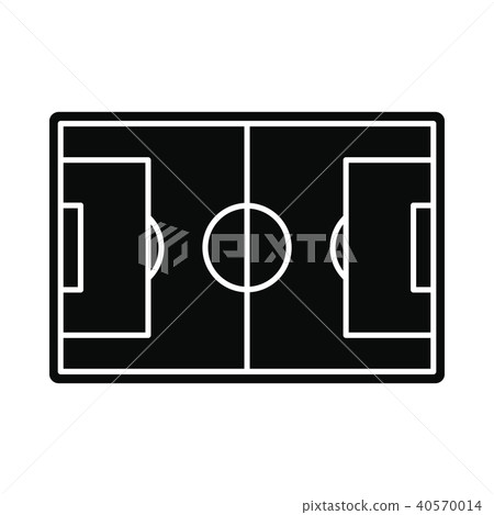 Soccer field icon, simple style Soccer field icon, simple style 40570014