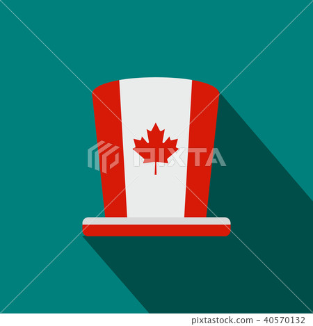 Canada Day hat icon, flat style Canada Day hat icon, flat style 40570132