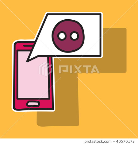 sticker  look web icon of  social network Flickr. 40570172