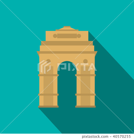 India Gate, New Delhi, India icon, flat style India Gate, New Delhi, India icon, flat style 40570255