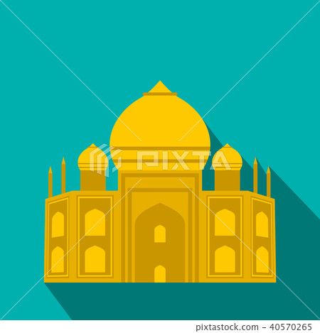 Taj Mahal, India icon, flat style  40570265