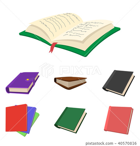 Book icons set, cartoon style 40570816