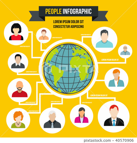 Human infographic, flat style Human infographic, flat style 40570906