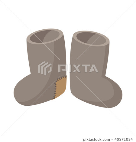 Russian traditional winter felt boots icon 40571054