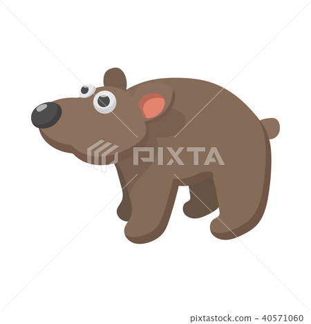 Brown bear icon, cartoon style 40571060