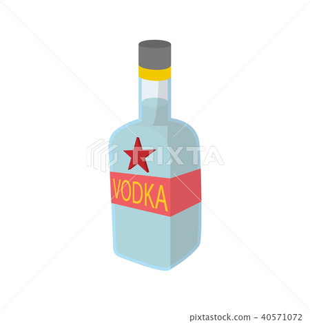 Bottle of vodka icon, cartoon style Bottle of vodka icon, cartoon style 40571072