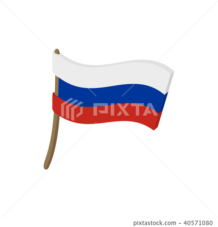 Flag of Russia icon, cartoon style Flag of Russia icon, cartoon style 40571080