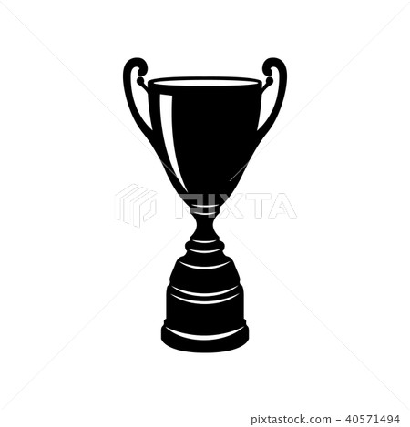 Golden trophy cup icon, simple style 40571494