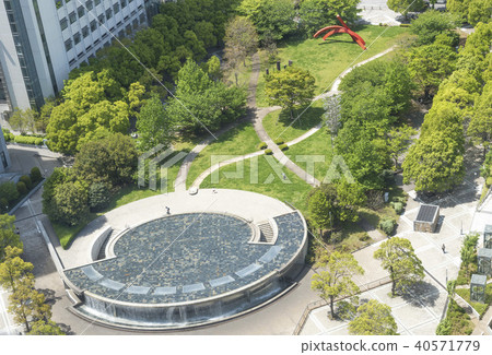Square of waterfall in symbol Promenade Park (Koto-ku, Tokyo) Square of waterfall in symbol Promenade Park (Koto-ku, Tokyo) 40571779