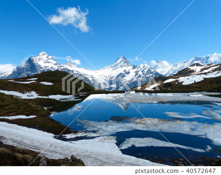 Bach alpsee reflects upside down Shrekhorn 40572647