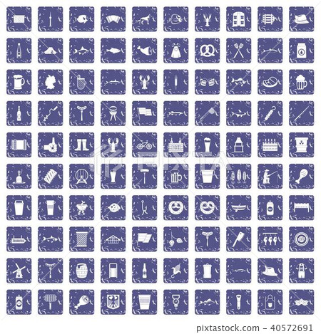 100 beer icons set grunge sapphire 100 beer icons set grunge sapphire 40572691