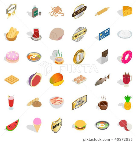 Tableful icons set, isometric style 40572855