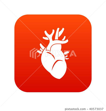 Heart icon digital red Heart icon digital red 40573037
