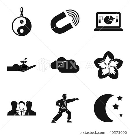 Harmony icons set, simple style 40573090
