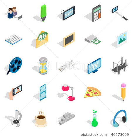 Peculiarity icons set, isometric style - Stock Illustration [40573099 ...