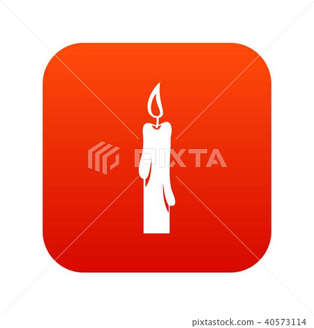 Candle icon digital red 40573114