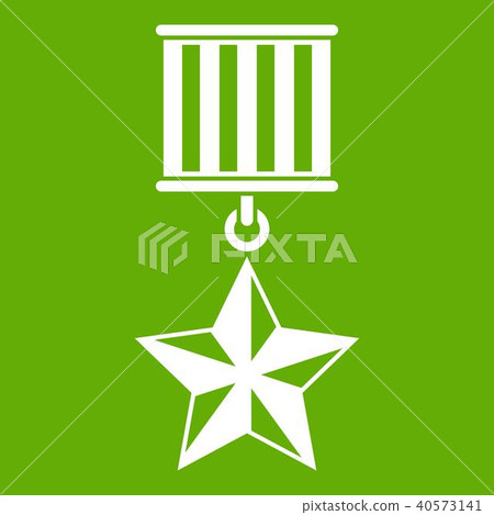 Medal star icon green Medal star icon green 40573141