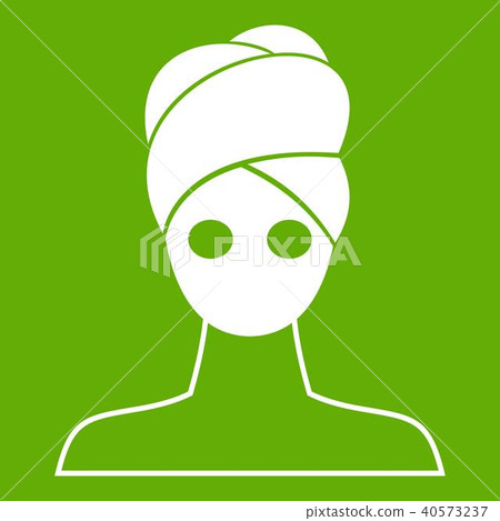 Spa facial clay mask icon green 40573237