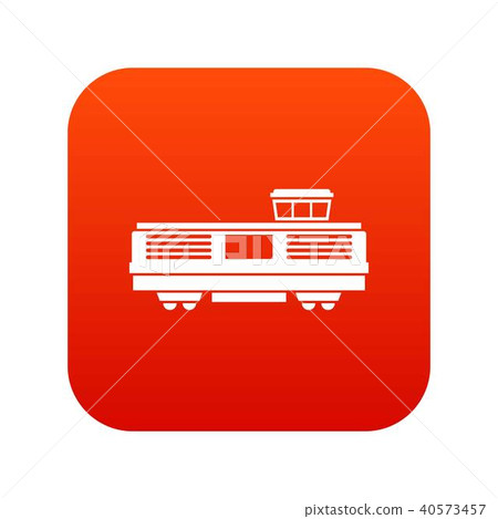 Freight train icon digital red Freight train icon digital red 40573457