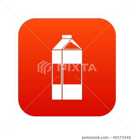 Milk icon digital red 40573548