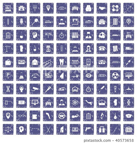 100 business day icons set grunge sapphire 100 business day icons set grunge sapphire 40573658
