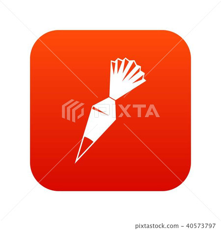 Cotton icing bag icon digital red 40573797