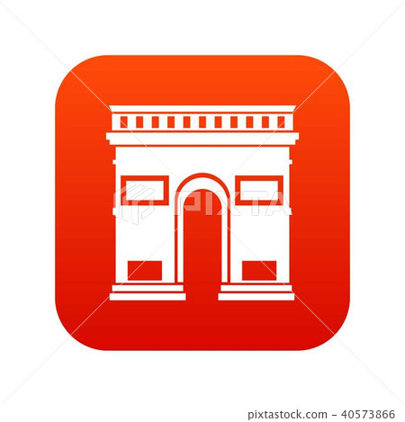 Triumphal arch icon digital red Triumphal arch icon digital red 40573866
