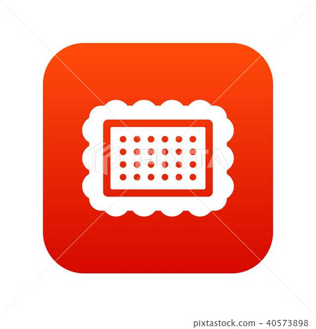 Cookie icon digital red Cookie icon digital red 40573898