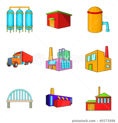 Labour exchange icons set, cartoon style Labour exchange icons set, cartoon style 40573899