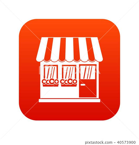 Store icon digital red Store icon digital red 40573900