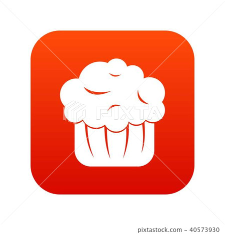 Cupcake icon digital red - Stock Illustration [40573930] - PIXTA