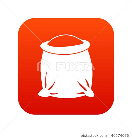 Sack full of flour icon digital red - Stock Illustration [40574076] - PIXTA