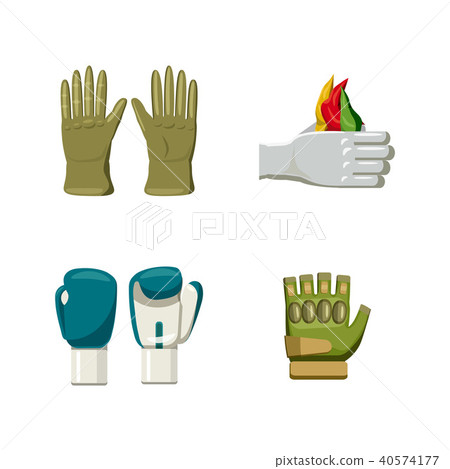 Gloves icon set, cartoon style Gloves icon set, cartoon style 40574177