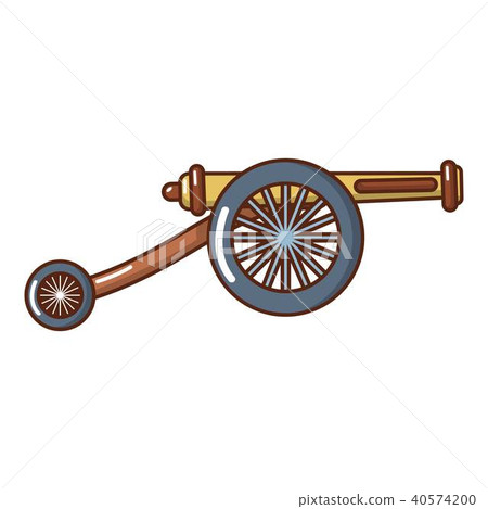 Artillery cannon icon, cartoon style. Artillery cannon icon, cartoon style. 40574200